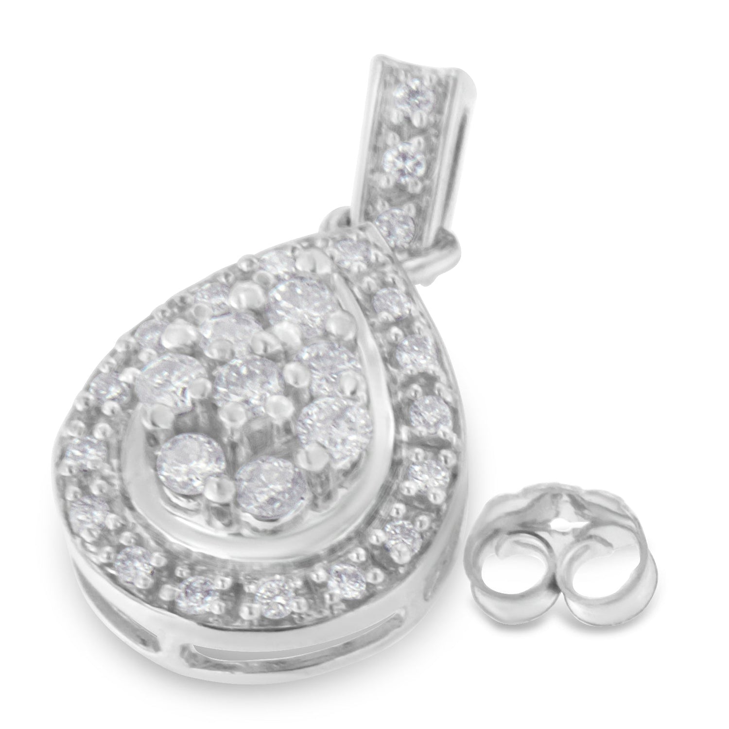 10k White Gold Round Cut Diamond Earrings (0.75 cttw, H-I Color, I1-I2 Clarity) by Bids.com