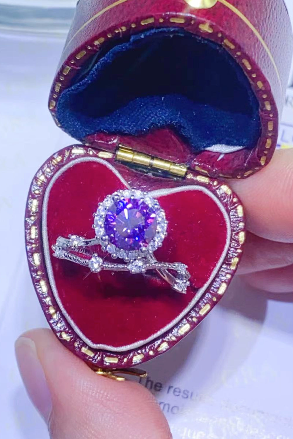 1 Carat Blue Brilliant Round Cut Sparkala™ Platinum Over Pure Sterling Silver Ring (Blue Or Purple) by Sparkala