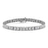 .925 Sterling Silver 2 Cttw Prong Set Round-Cut Diamond 4 Stone Box Link Bracelet (I-J Color, I3 Clarity) - 7.25" by Bids.com