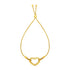 Adjustable Bracelet with Shiny Open Heart in 14k Yellow Gold by Bids.com