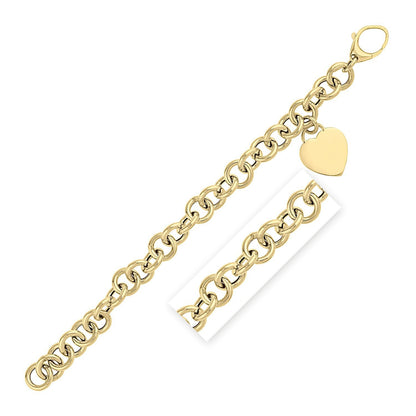14k Yellow Gold 7 1/2 inch Rolo Link Bracelet (11.40 mm) by Bids.com