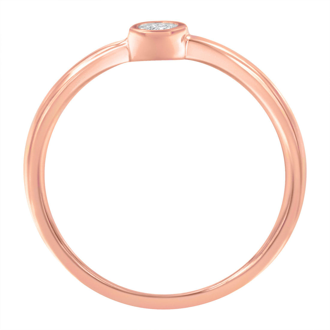 14K Rose Gold Plated .925 Sterling Silver Miracle Set Diamond Ring (1/20 Cttw, J-K Color, I1-I2 Clarity) - Size 6 by Bids.com