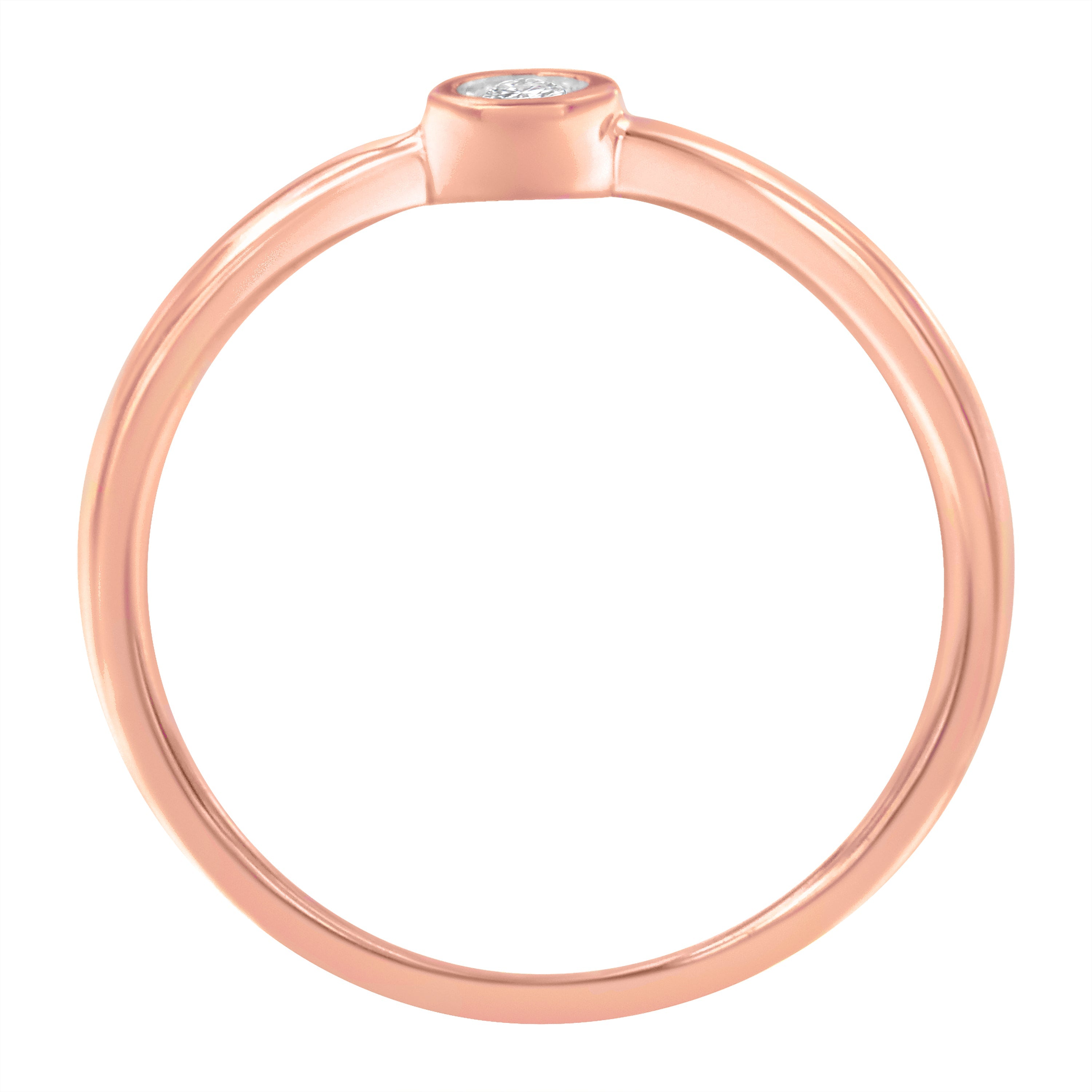 14K Rose Gold Plated .925 Sterling Silver Miracle Set Diamond Ring (1/20 Cttw, J-K Color, I1-I2 Clarity) - Size 6 by Bids.com