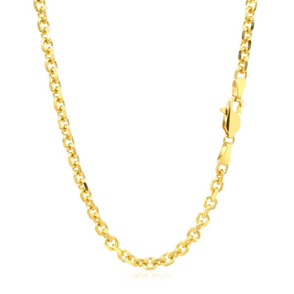 4.0mm 14k Yellow Gold Diamond Cut Cable Link Chain by Bids.com