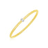 14k Yellow Gold Stretch Bangle with Diamonds by Bids.com