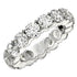 Round Cut Lab Grown Diamond Eternity Ring in 14k White Gold (5 cttw FG/VS2)  DestGlow