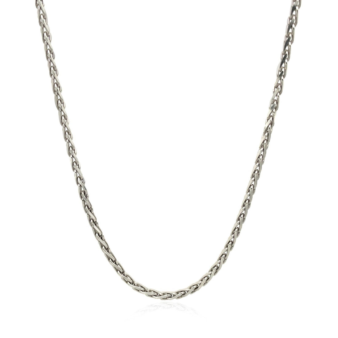 2.2mm Sterling Silver Rhodium Plated Wheat Chain by Bids.com