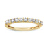 IGI Certified 1/2 Cttw Diamond 10K Yellow Gold Prong Set Fluted Band Style Wedding Ring (J-K Color, I1-I2 Clarity) - Size 7 by Bids.com