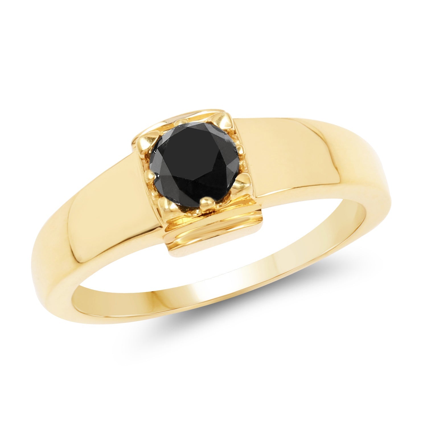 0.50 Carat Genuine Black Diamond .925 Sterling Silver Ring by Bids.com