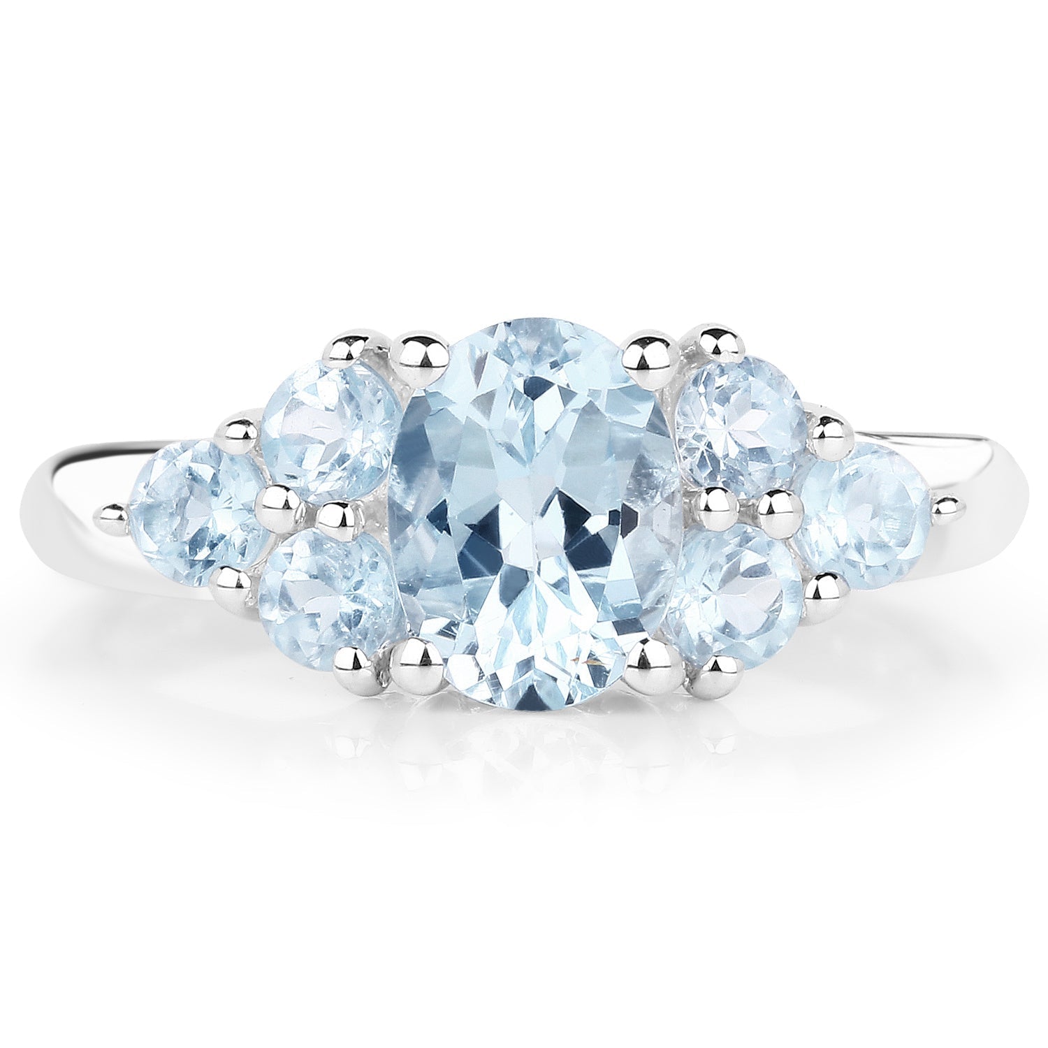 2.32 Carat Genuine Blue Topaz .925 Sterling Silver Ring  DestGlow