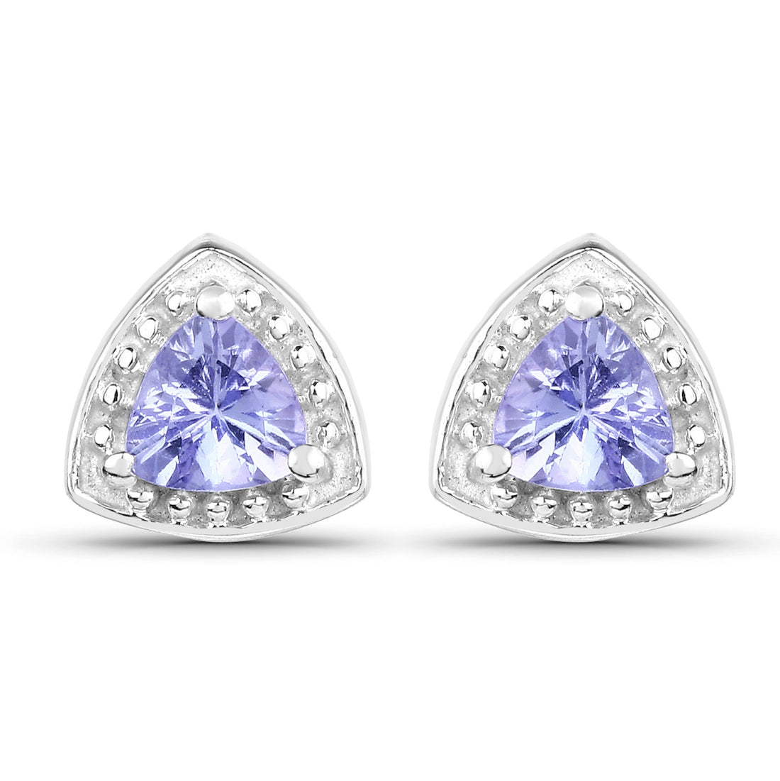 0.86 Carat Genuine Tanzanite .925 Sterling Silver Earrings  DestGlow