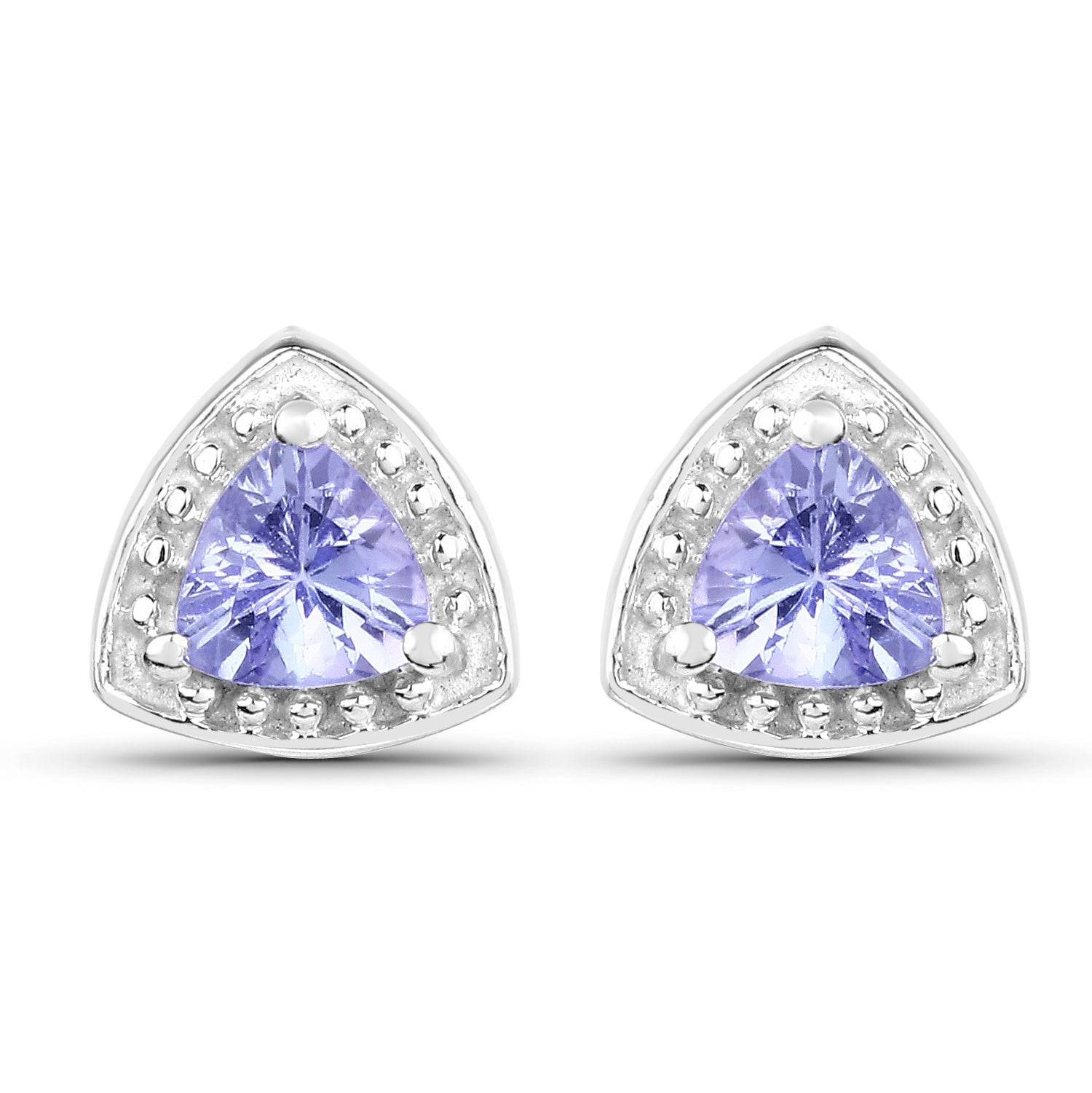 0.86 Carat Genuine Tanzanite .925 Sterling Silver Earrings  DestGlow