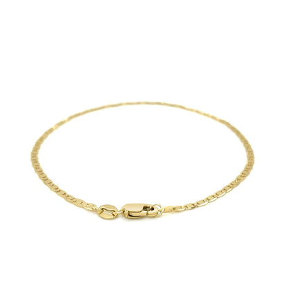 10k Yellow Gold Mariner Link Bracelet 1.7mm  DestGlow