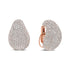 18K Rose Gold 13 1/5 Cttw Micro-Pave Diamond Sculptural Design Statement Omega Back Earrings (G-H Color, SI1-SI2 Clarity) by Bids.com