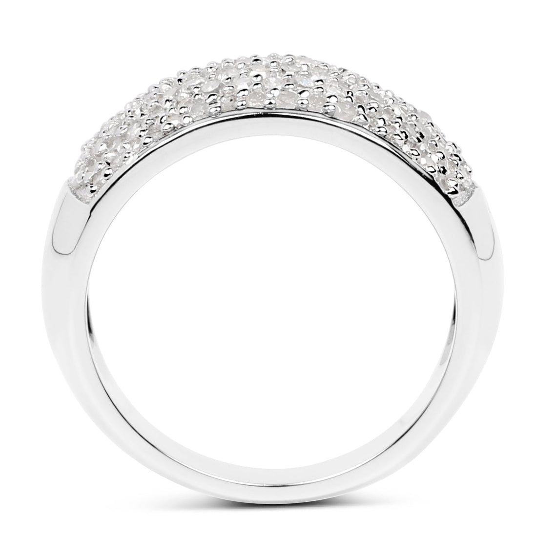 0.96 Carat Genuine White Diamond .925 Sterling Silver Ring by Bids.com