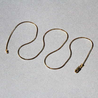 14k Yellow Gold Round Snake Chain 0.9mm by Bids.com