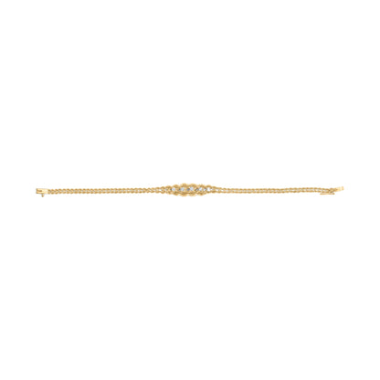10K Yellow Gold 1/4 Cttw Round-Cut Diamond Basket Weave Rope Chain Style 7" Bracelet (H-I Color, I1-I2 Clarity) by Bids.com