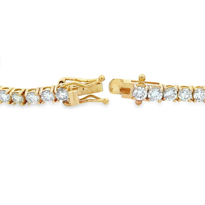 Natural 5.50ct Diamond Tennis Bracelet 18KT Yellow Gold by Bids.com