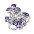 3.08 Carat Genuine Amethyst & White Topaz .925 Sterling Silver Ring by Bids.com