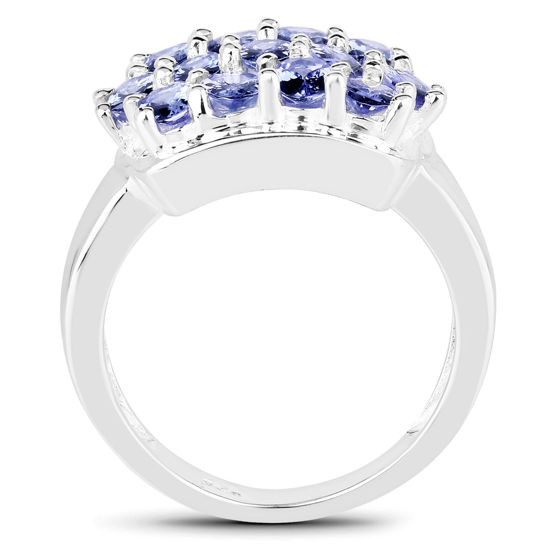 2.21 Carat Genuine Tanzanite .925 Sterling Silver Ring by Bids.com
