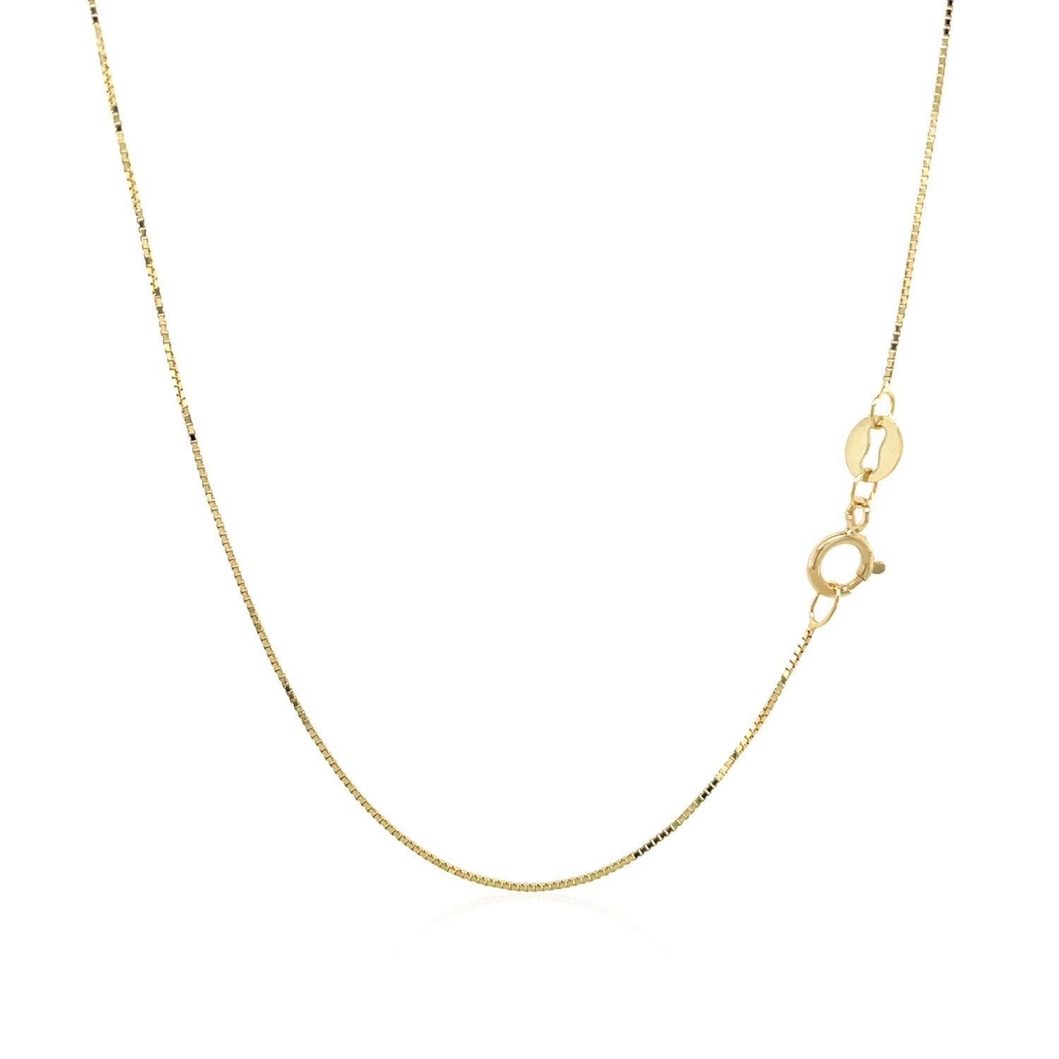 14k Yellow Gold Classic Box Chain 0.6mm by Bids.com