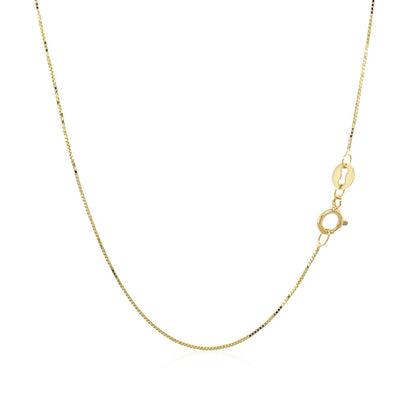14k Yellow Gold Classic Box Chain 0.6mm by Bids.com