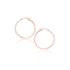 14k Rose Gold Polished Hoop Earrings (25 mm)  DestGlow