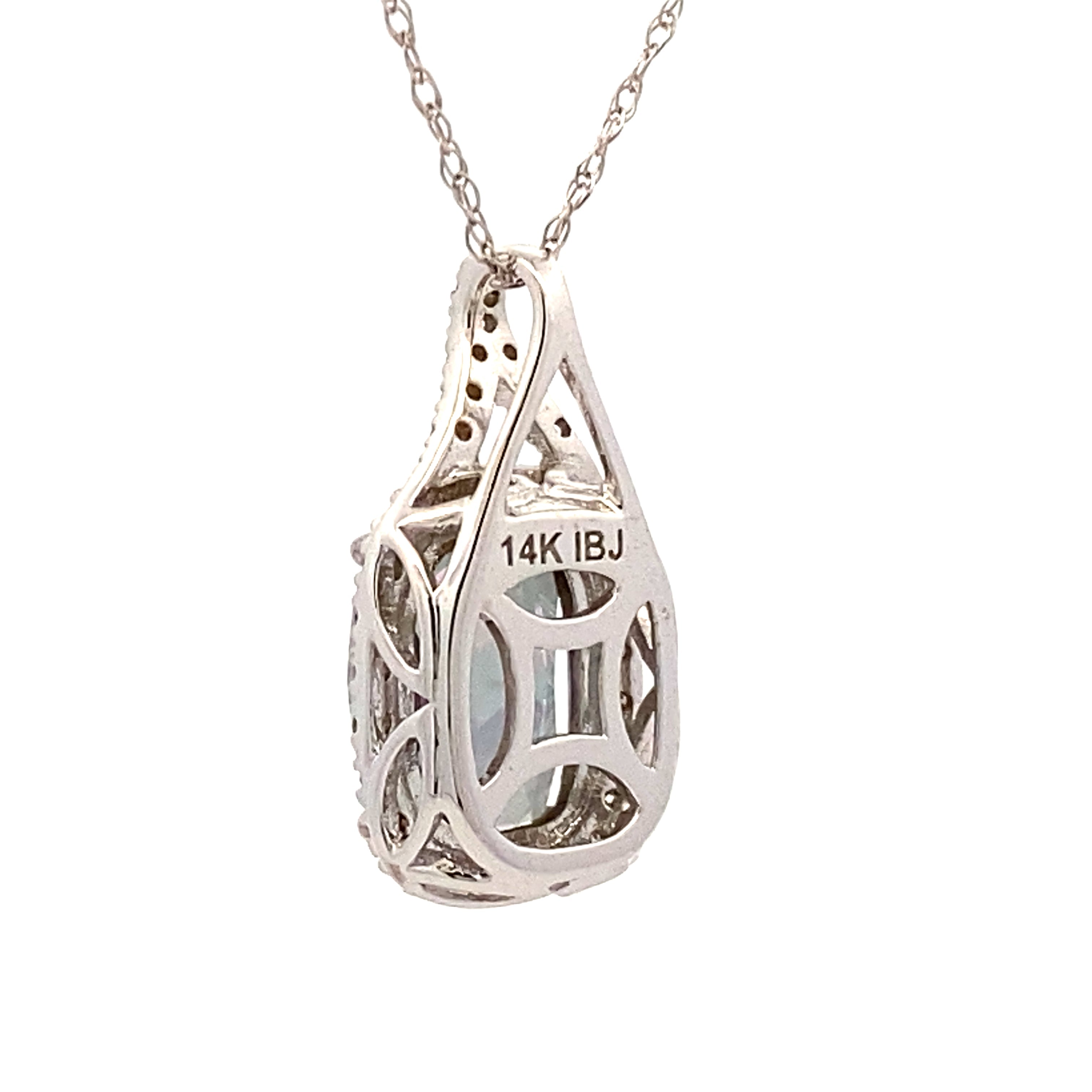 Mystic Fire Topaz Fashion Pendants 14KT White Gold by Bids.com
