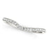 14k White Gold Curved Pave Diamond Wedding Ring (1/4 cttw) by Bids.com