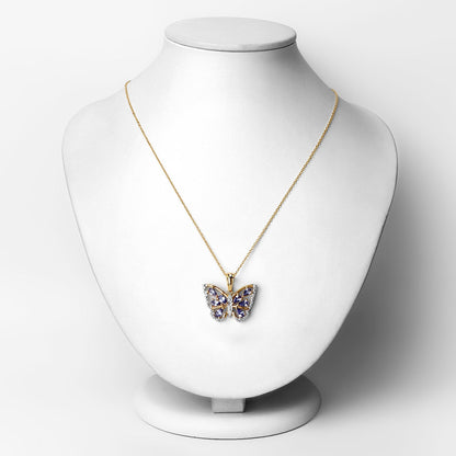 1.75 Carat Genuine Tanzanite and White Zircon .925 Sterling Silver Pendant by Bids.com