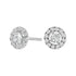 14K White Gold 3/4 Cttw Lab-Grown Diamond Floating Halo Stud Earring (F-G Color, VS1-VS2 Clarity) by Bids.com