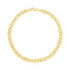 14k Yellow Gold High Polish Textured Fancy Chain Bracelet (4mm) by Bids.com