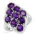 4.05 Carat Genuine Amethyst .925 Sterling Silver Ring  DestGlow
