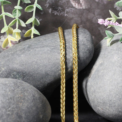 3.15mm 14k Yellow Gold Diamond Cut Round Franco Chain by Bids.com
