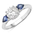1.30 Carat Genuine Blue Sapphire and Lab Grown Diamond 14K White Gold Ring by Bids.com