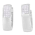 14K White Gold 1 1/8 cttw Princess and Round Cut Diamond Huggie Earrings (H-I, VS1-VS2) by Bids.com