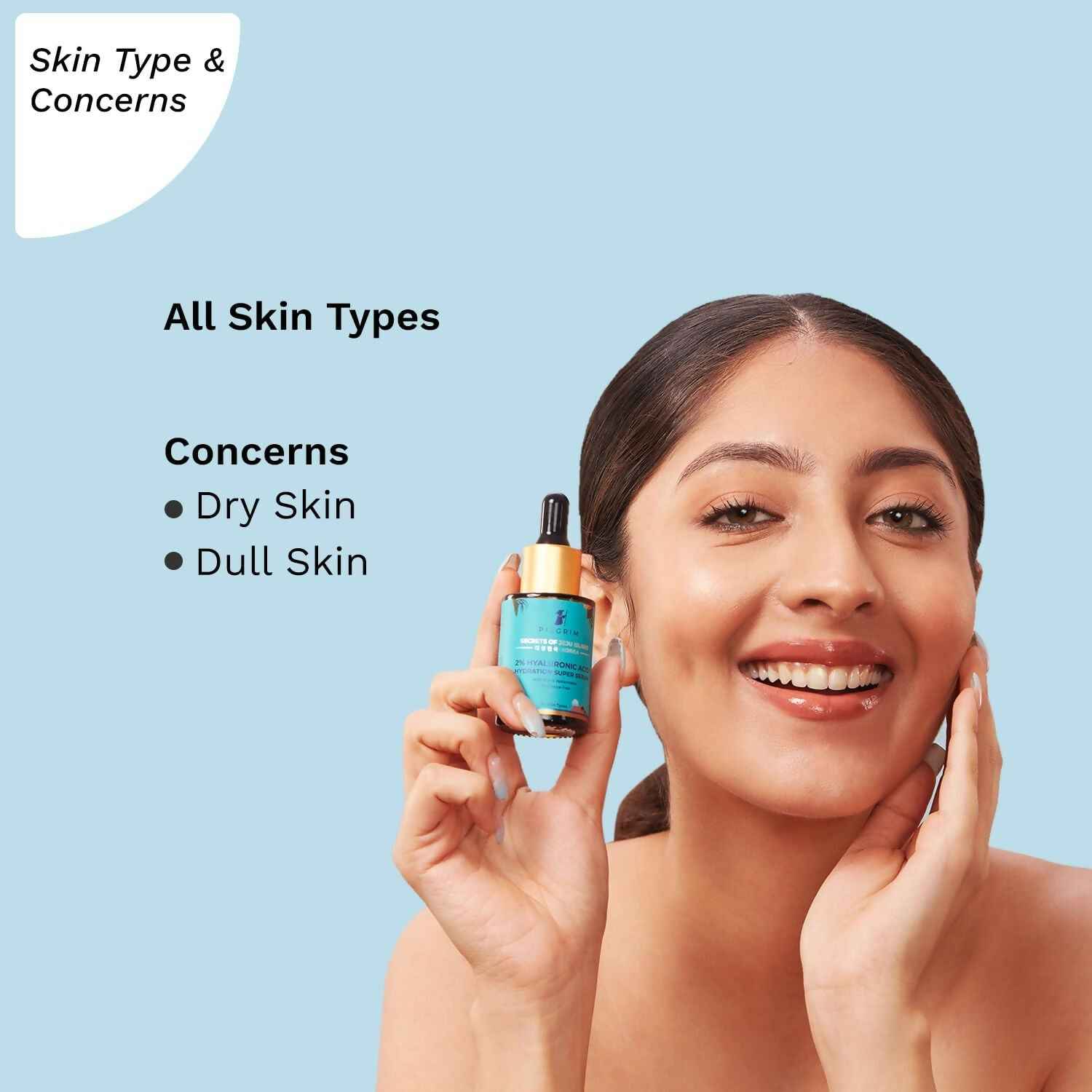 Pilgrim 2% Hyaluronic Acid Hydration Super Serum With Kiwi &amp; Watermelon Extracts For Hydrated Skin - Korean Skin Care