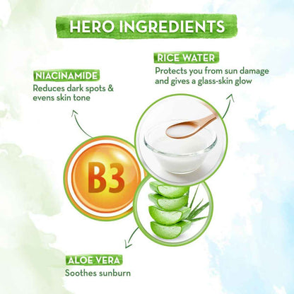 Mamaearth Rice Water Dewy Sunscreen with SPF 50