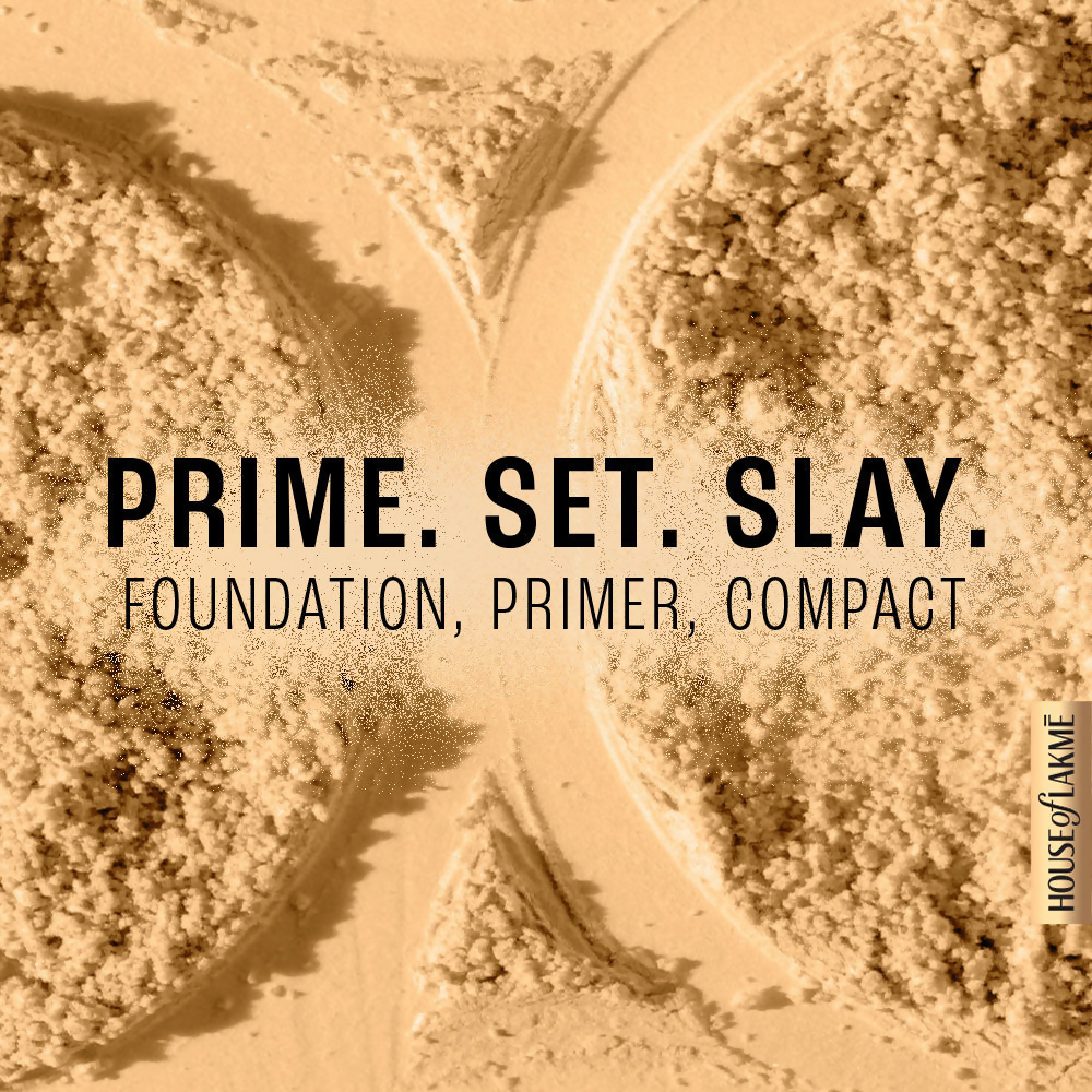 Lakme Powerplay Priming Powder Foundation, 3-In-1, Lasting Matte - Silky Golden
