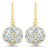 18K Yellow Gold Plated 4.58 Carat Genuine Blue Topaz and White Topaz .925 Sterling Silver Earrings by Bids.com