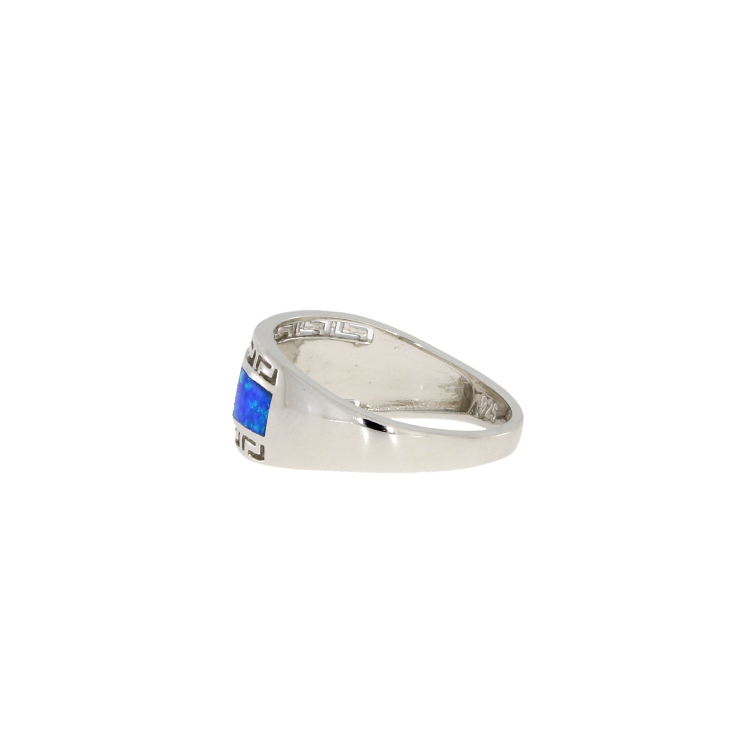 Natural Created Opal Ring Sterling Silver by Bids.com