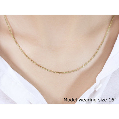 14k Yellow Gold Diamond Cut Cable Link Chain (1.50 mm) by Bids.com