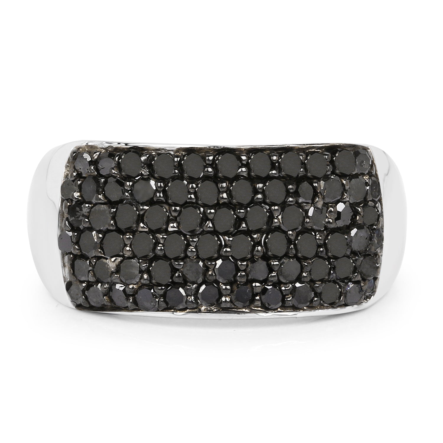 1.21 Carat Genuine Black Diamond .925 Sterling Silver Ring by Bids.com