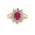 Genuine 1.65ct Ruby Diamond Ring 14KT Yellow Gold by Bids.com