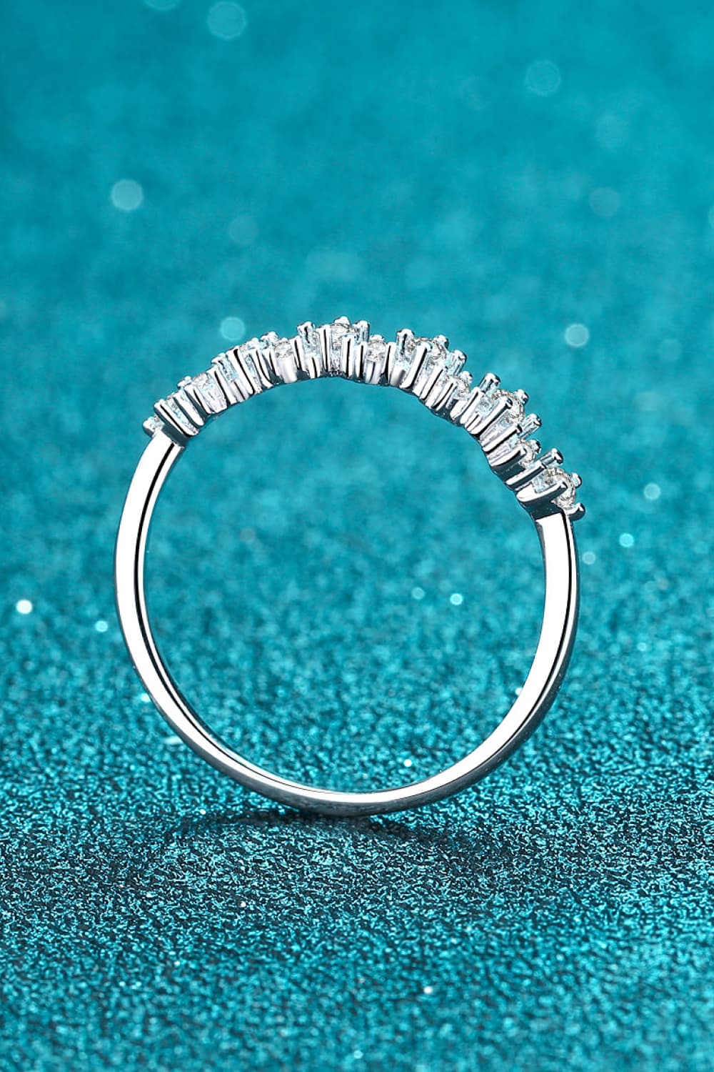 Sparkala™ Rhodium-Plated Half-Eternity Ring by Sparkala