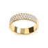 14K Yellow Gold Pave Set 3/4 cttw Multi Row Diamond Band Ring  (H-I Color, SI2-I1 Clarity) - Size 7  DestGlow