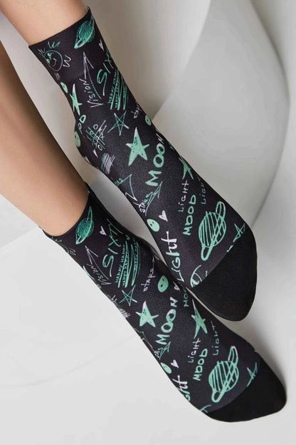 Dense Socks Conte Fantasy 913 - Moon Pattern - accessories