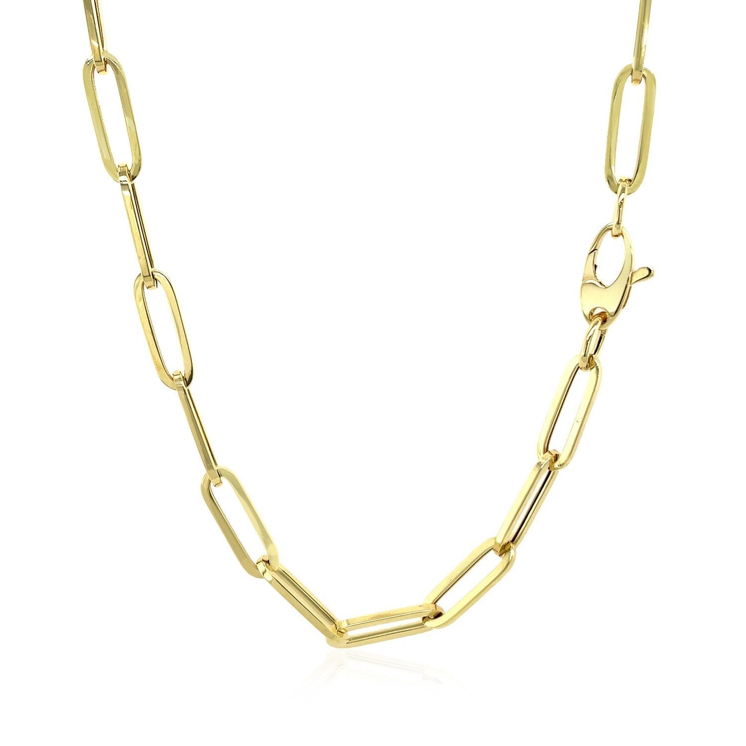 10K Yellow Gold Lite Paperclip Chain (4.20 mm)  DestGlow