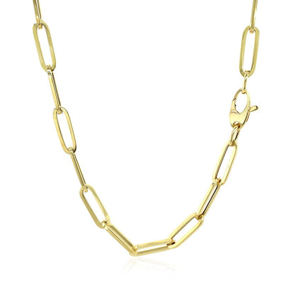 10K Yellow Gold Lite Paperclip Chain (4.20 mm)  DestGlow