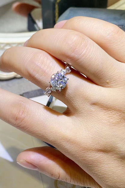 2 Carat Brilliant Round Cut Sparkala™ Platinum Over Pure Sterling Silver Ring by Sparkala
